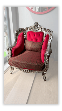 atolyelerden gelenler dosemesi degistirilmis luks kirmizi berjer png